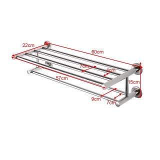 Επιτοίχια Μεταλλική Πετσετοκρεμάστρα Μπάνιου με 2 Ράγες και 1 Ράφι ... Επιτοίχια Μεταλλική Πετσετοκρεμάστρα Μπάνιου με 2 Ράγες και 1 Ράφι ...