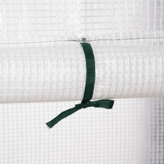 Outsunny Υπαίθριο Θερμοκήπιο με 2 Ράφια, Κυλιόμενη Πόρτα, 143x73x19...