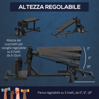 HOMCOM 3 σε 1 Squat Machine με ρυθμιζόμενο ύψος και ανακλινόμενο ατ... HOMCOM 3 σε 1 Squat Machine με ρυθμιζόμενο ύψος και ανακλινόμενο ατ...