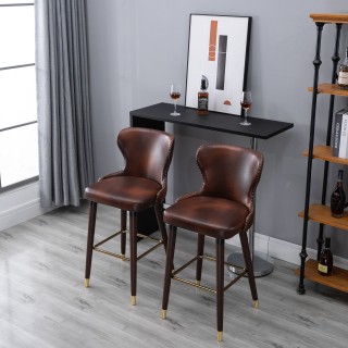 Σετ Homcom 2 ψηλά σκαμπό μπαρ με επένδυση σε καφέ και χρυσό βιομηχα... Σετ Homcom 2 ψηλά σκαμπό μπαρ με επένδυση σε καφέ και χρυσό βιομηχα...