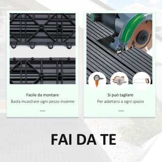 Outsunny Garden Tiles Interlocking Σετ 11 πλακάκια πλακοστρώσεων κή... Outsunny Garden Tiles Interlocking Σετ 11 πλακάκια πλακοστρώσεων κή...