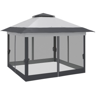 Outsunny Folding Gazebo 3,6x3,6m με αεραγωγούς και κουνουπιέρες, σε... Outsunny Folding Gazebo 3,6x3,6m με αεραγωγούς και κουνουπιέρες, σε...