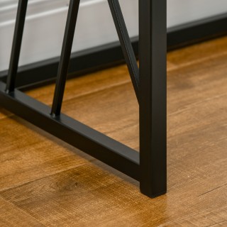 Τραπέζι κονσόλας HOMCOM σε βιομηχανικό στυλ σε ατσάλι και ξύλο, 120...