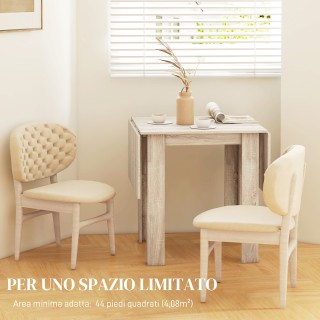 Τραπέζι με φύλλα HOMCOM για 4 άτομα max, αδιάβροχο και ανθεκτικό στ...