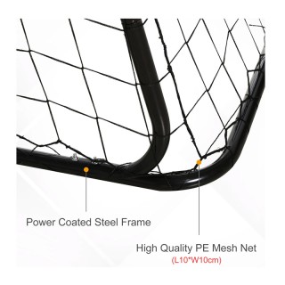 Εστία Ποδοσφαίρου με Στόχους 240 x 88 x 171.5 cm HOMCOM A62-023WT Εστία Ποδοσφαίρου με Στόχους 240 x 88 x 171.5 cm HOMCOM A62-023WT