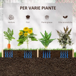 Κρεβάτι Outsunny Garden χωρίς βάση και με συμπλεκτική δομή, σε ξύλο...