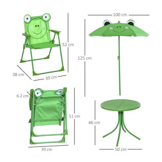 Σετ Παιδικό Σαλόνι Κήπου με Τραπέζι 2 Καρέκλες και Ομπρέλα Βάτραχος... Σετ Παιδικό Σαλόνι Κήπου με Τραπέζι 2 Καρέκλες και Ομπρέλα Βάτραχος...