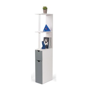 Εταζέρα Μπάνιου με 2 Ντουλάπια και 2 Ράφια 15.2 x 29.8 x 118 cm Χρώ... Εταζέρα Μπάνιου με 2 Ντουλάπια και 2 Ράφια 15.2 x 29.8 x 118 cm Χρώ...