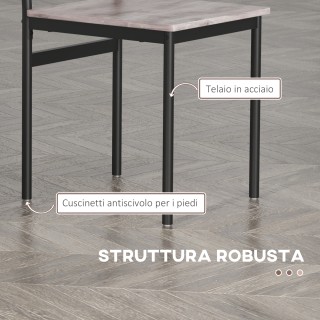 HOMCOM Σετ τραπέζι και καρέκλα 5 τεμαχίων που εξοικονομεί χώρο με ο...