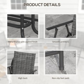 Σετ σαλονιού Outsunny Garden με Γυάλινο Τραπεζάκι Σαλονιού, 2 Πτυσσ... Σετ σαλονιού Outsunny Garden με Γυάλινο Τραπεζάκι Σαλονιού, 2 Πτυσσ...