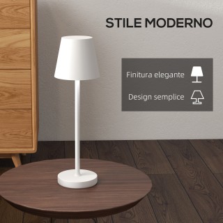 Φορητό επιτραπέζιο φωτιστικό HOMCOM σε ακρυλικό και μέταλλο 3600mAh... Φορητό επιτραπέζιο φωτιστικό HOMCOM σε ακρυλικό και μέταλλο 3600mAh...