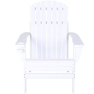 Outsunny Garden Chair Adirondack σε λευκό ξύλο 97x72,39x93 cm 01-0016