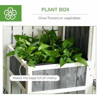 PawHut Prefab Ξύλινο κοτέτσι με ανοιχτό χώρο, κοτέτσι και φωλιά βρε...