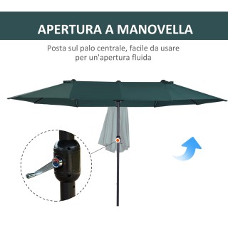 Outsunny Outsunny Outdoor Double Canopy Parasol, Anti UV 460 x 270 ...