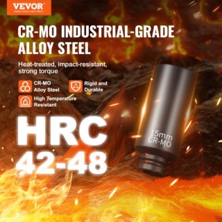 VEVOR  Σετ Καρυδάκια 14τμχ 6-γων. 1/4 Βαθιά Μετρικά 4-15mm Cr-Mo CJ...