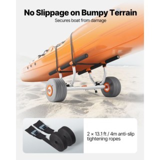 VEVOR Αποσπώμενο Καροτσάκι Καγιάκ 158.8 kg με Φουσκωτούς Τροχούς 30...