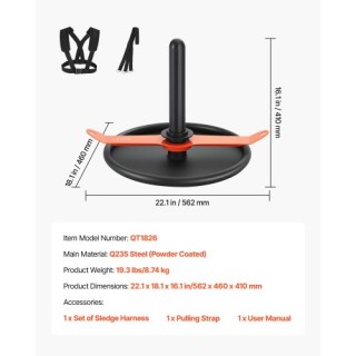 VEVOR Προπόνηση Ισχύος & Αντίστασης Sled Πορτοκαλί/Μαύρο LXQHS2YCNZ... VEVOR Προπόνηση Ισχύος & Αντίστασης Sled Πορτοκαλί/Μαύρο LXQHS2YCNZ...