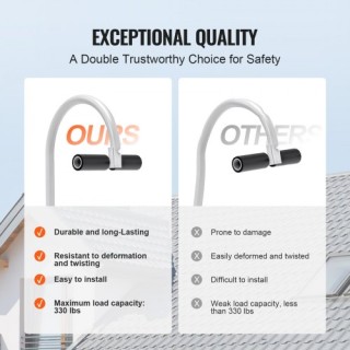 VEVOR Σταθεροποιητής Σκάλας 2 σε 1 με Επέκταση και Γάντζο για Στέγε...