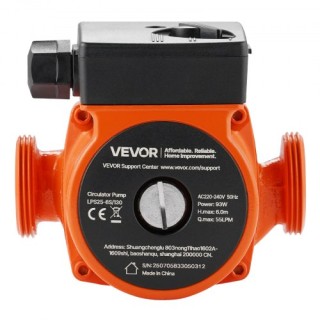 VEVOR Αντλία Κυκλοφορίας LPS25-6S/130 από Χυτοσίδηρο, 1/8 HP, 220-2...