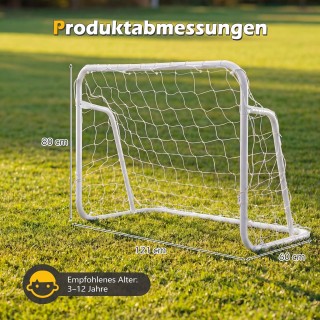 Costway Ποδοσφαιρικό Τέρμα με Υψηλής Αντοχής Δίχτυ & Μεταλλικό Πλαί...