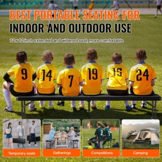 Πτυσσόμενο Πλαστικό Παγκάκι 6FT VEVOR για Πικνίκ & Κάμπινγκ  SLKZDY...