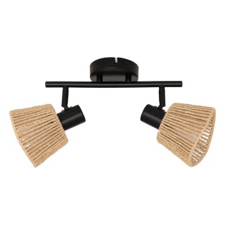 Atmosphera Δίφωτο Φωτιστικό Τοίχου/Οροφής Myha με Σχοινί 28 x 15 x ...