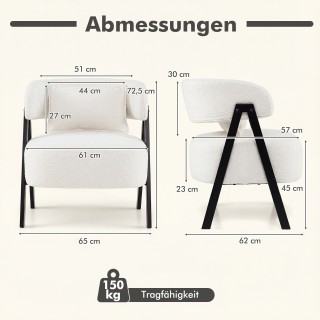 Costway Λευκή Πολυθρόνα Χαλάρωσης με Συνθετική Γούνα, Μαξιλάρι Υποσ... Costway Λευκή Πολυθρόνα Χαλάρωσης με Συνθετική Γούνα, Μαξιλάρι Υποσ...