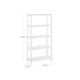 SONGMICS Ράφι Αποθήκευσης Μπάνιου 5 Επιπέδων 60 x 26 x 130 cm από Μ... SONGMICS Ράφι Αποθήκευσης Μπάνιου 5 Επιπέδων 60 x 26 x 130 cm από Μ...