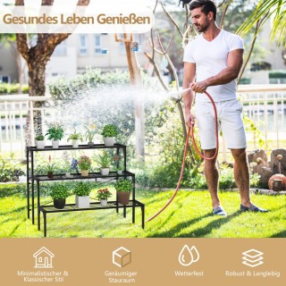 Costway 3-επίπεδη μεταλλική βάση για λουλούδια, ράφι για φυτά, μετα... Costway 3-επίπεδη μεταλλική βάση για λουλούδια, ράφι για φυτά, μετα...