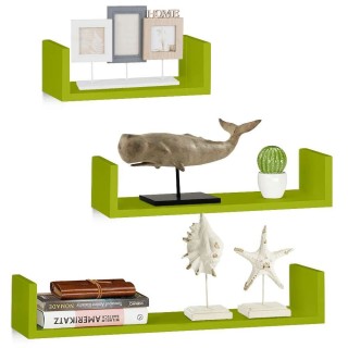 BAKAJI Σετ 3 Μοντέρνα Ράφια Τοίχου Σχεδιασμού με Άκρα Ράφι Ξύλο Πρ... BAKAJI Σετ 3 Μοντέρνα Ράφια Τοίχου Σχεδιασμού με Άκρα Ράφι Ξύλο Πρ...