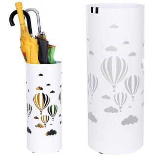 BAKAJI Στρογγυλή βάση ομπρελοθήκης από λευκό σίδερο με δίσκο συλλο... BAKAJI Στρογγυλή βάση ομπρελοθήκης από λευκό σίδερο με δίσκο συλλο...