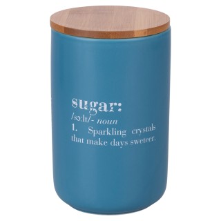 Villa DEste  Βάζο ζάχαρης 1000 ml από κεραμικό με καπάκι από μπαμπο...