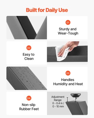 VEVOR Μεταλλικά Πόδια Τραπεζιού X, 750 x 790 mm, Σετ 2 Τεμαχίων, Μα...