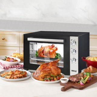 BAKAJI  Ηλεκτρικός Φούρνος XXL 70 Λίτρων 2500 W Φουρνάκι με Αερισμό...