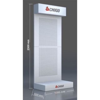 Kooper Εκθετήριο από ψυχρής έλασης χάλυβα 100x52x230 cm λευκό Chigo...