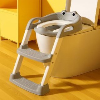 ECOTOYS Μειωτήρας τουαλέτας  με Σκάλες και Σκαλοπάτι Γκρι PP8001-Grey