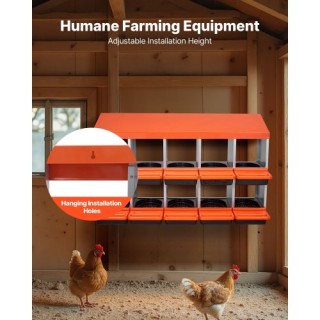 VEVOR Διώροφο Μεταλλικό Κουτί Φωλιάς με 10 Θέσεις και Προστατευτικό...