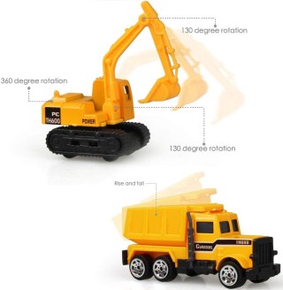 BAKAJI  Φορτηγό Μεταφοράς με 6 Οχήματα Εργασίας Παιχνίδι για Παιδιά...