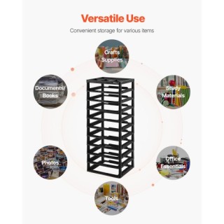 VEVOR Πλαστική Οργάνωση 10 Επιπέδων Μεγάλης Χωρητικότητας Μαύρο Πλα...