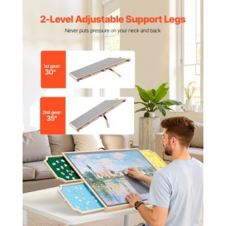 VEVOR Φορητός Πίνακας Παζλ 1000 Κομματιών με Συρτάρι 73x53cm ZMPTB1...