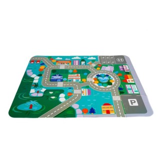 Σετ Ξύλινα Τουβλάκια Πόλη με Χαλάκι 115 τμχ Kruzzel 23519 Σετ Ξύλινα Τουβλάκια Πόλη με Χαλάκι 115 τμχ Kruzzel 23519