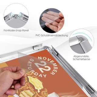 Costway Σετ 2 Ρυθμιζόμενες Βάσεις Πινακίδων Α3 με Περιστροφή Ασημί ...