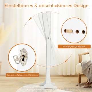 Costway Λευκή Ντουλάπα με LED Φωτισμό και Κλείδωμα για Κοσμήματα με... Costway Λευκή Ντουλάπα με LED Φωτισμό και Κλείδωμα για Κοσμήματα με...