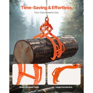 VEVOR 36 ιντσών Λαβίδες Ανύψωσης Κορμών 4 Νύχια Στερεό Ατσάλι Γάντζ... VEVOR 36 ιντσών Λαβίδες Ανύψωσης Κορμών 4 Νύχια Στερεό Ατσάλι Γάντζ...