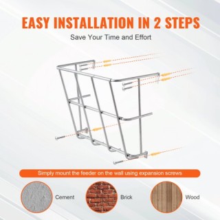 VEVOR Τροφοδότης Χόρτου 18.5 Γαλόνια Τοίχου για Κατσίκες & Άλογα ... VEVOR Τροφοδότης Χόρτου 18.5 Γαλόνια Τοίχου για Κατσίκες & Άλογα ...