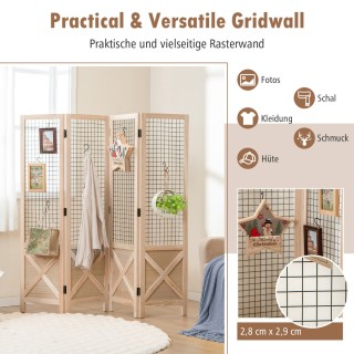 Costway Πολυλειτουργικός Διαχωριστικός Χώρος 151 x 144 cm με Πτυσσό... Costway Πολυλειτουργικός Διαχωριστικός Χώρος 151 x 144 cm με Πτυσσό...