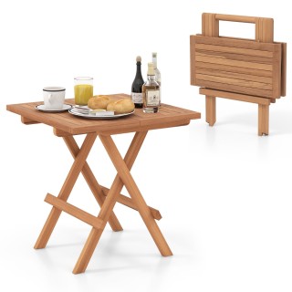 Costway Πτυσσόμενο Τετράγωνο Τραπεζάκι Μπαλκονιού 50x50cm από Ανθεκ...