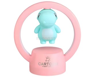 Παιδικό Φωτάκι Νυκτός LED – Ροζ Δεινοσαυράκι 3D 137 x 129 x 72 mm 5...