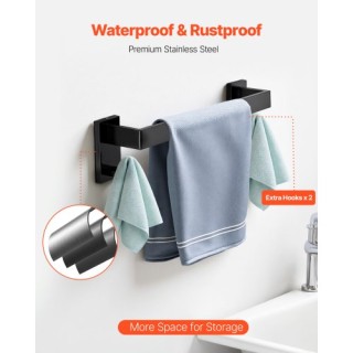 VEVOR Σετ Μαύρων Ματ Αξεσουάρ Μπάνιου, 5 Τεμάχια, Ανοξείδωτο Ατσάλι...