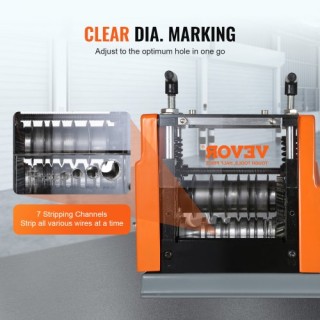 Αυτόματη Μηχανή Απογύμνωσης Καλωδίων VEVOR, 60W, 6 Στρογγυλά & 1 Επ...